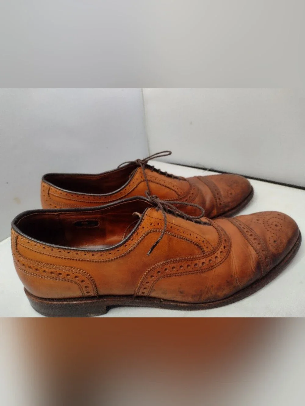 Allen Edmonds Strand Cap-Toe Oxford Brogue Hand Made Dress Shoe 12 1/2 D A23